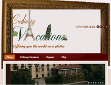 Tablet Screenshot of culinaryvacationsinc.com